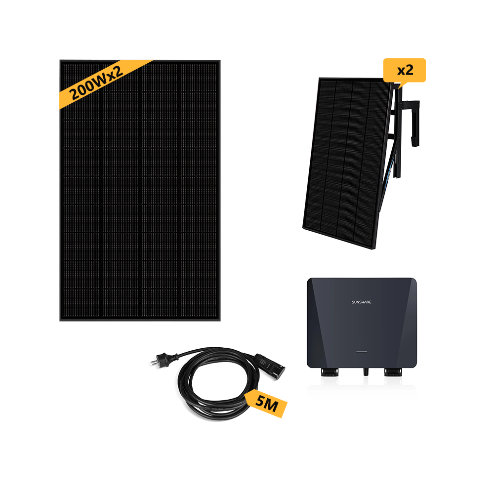 [0179036002P] SUNSHARE Beton Balkonkraftwerk 800W mit 5m AC Kabel & 400W Solarmodule.png
