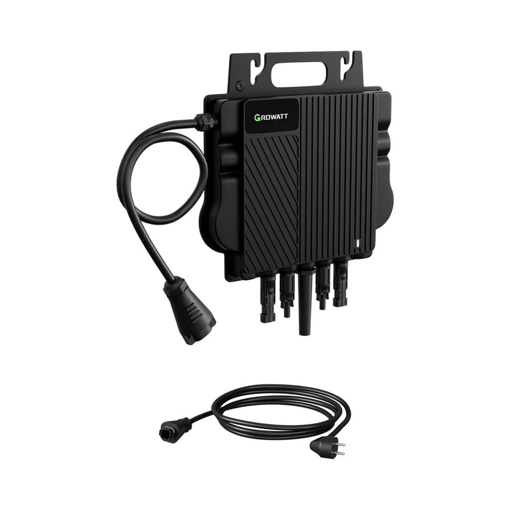 Balkonkraftwerk Horay 430W Solarmodule 2 Stück & Growatt Neo 800W Mikrowechselrichter mit Anschlusskabel & SUNOVA Halter