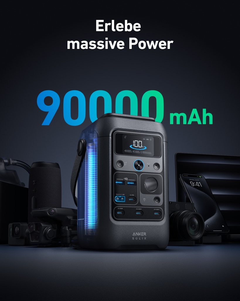 Anker C300XDC-PS60 (288Wh DC Powerstation plus 60W Solarpanel)