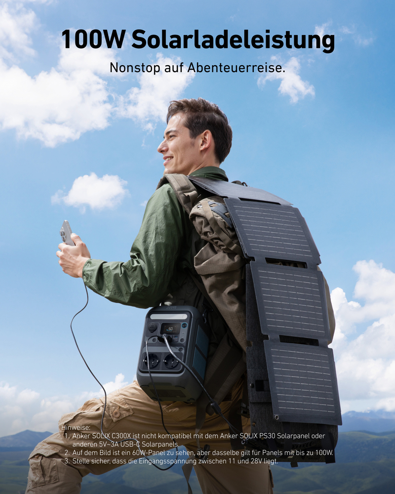Anker C300X-PS60 (288Wh Powerstation plus 60W Solarpanel)