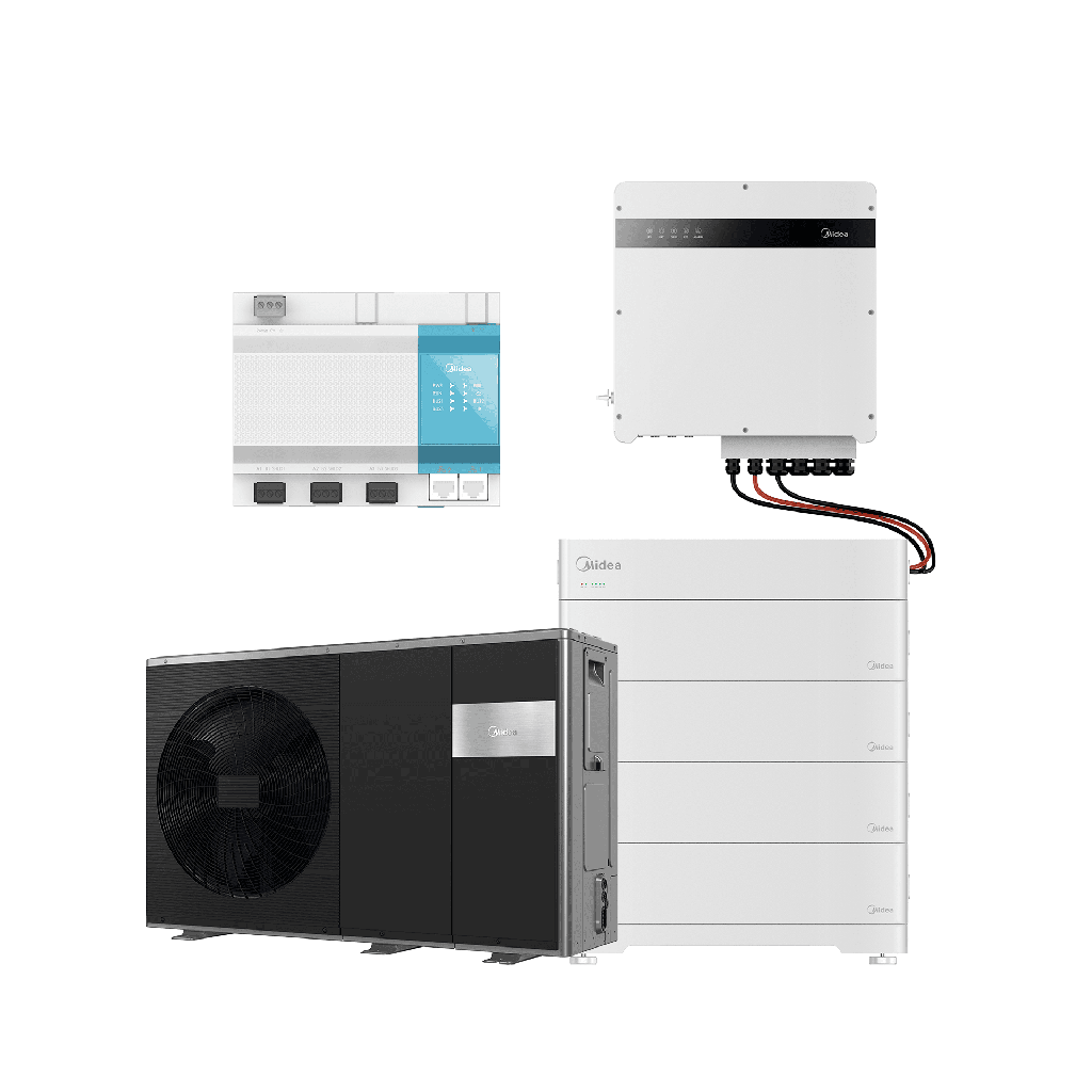 Midea 12kw Wärmepumpe + 10kw Hybridwechselrichter + 10kwh Batterie