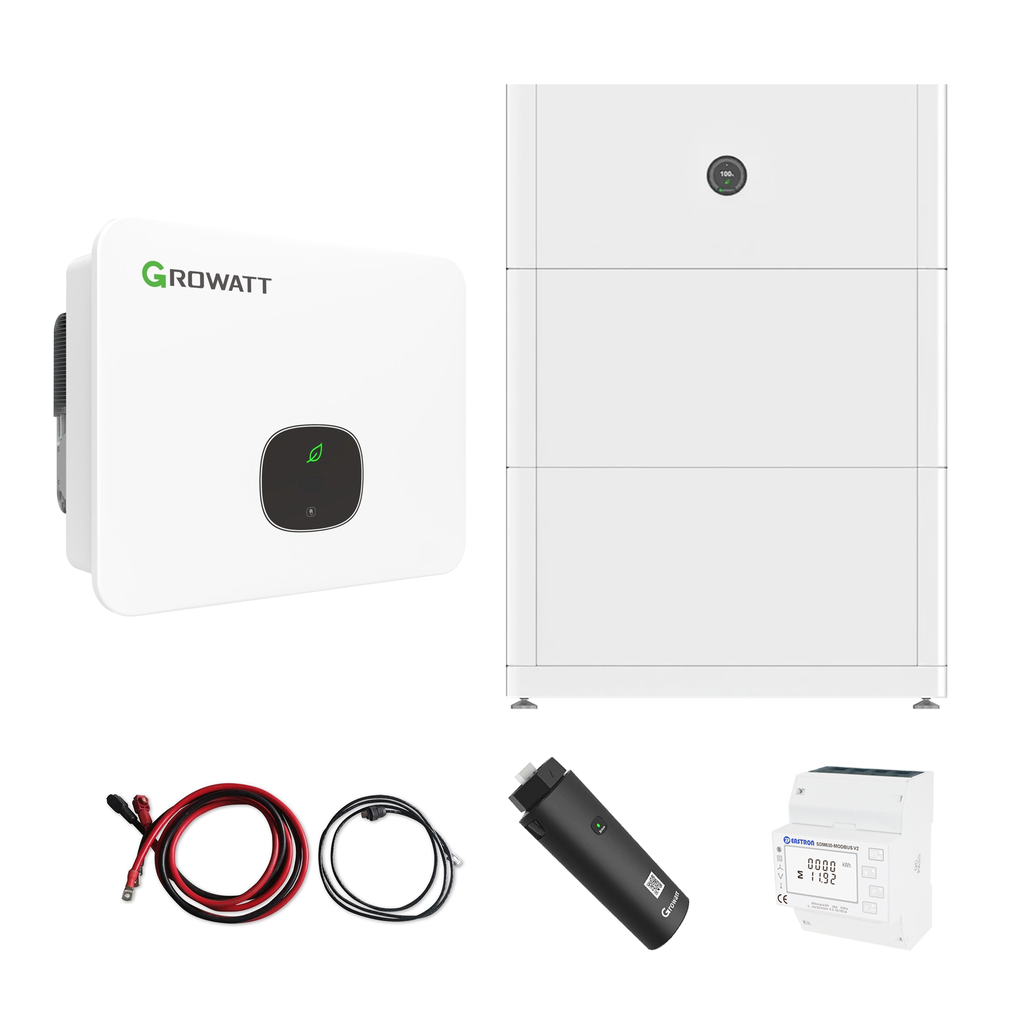 Growatt Komplettset MID 12KTL3-XH 12kW Hybridwechselrichter 3-phasig & APX 10.0P Solarspeicher 10kWh (mit P2)