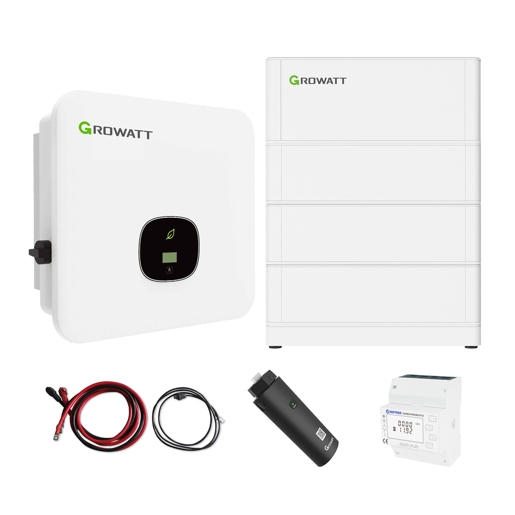 Growatt Komplettset MOD 10000TL3-XH 10kW Hybridwechselrichter 3-phasig & ARK 7.6XH Solarspeicher 7,68kWh