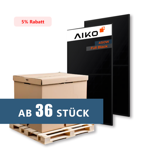 [0114032012P] 1 × Palette Aiko 450W Full Black Double Glass (36 Stück)