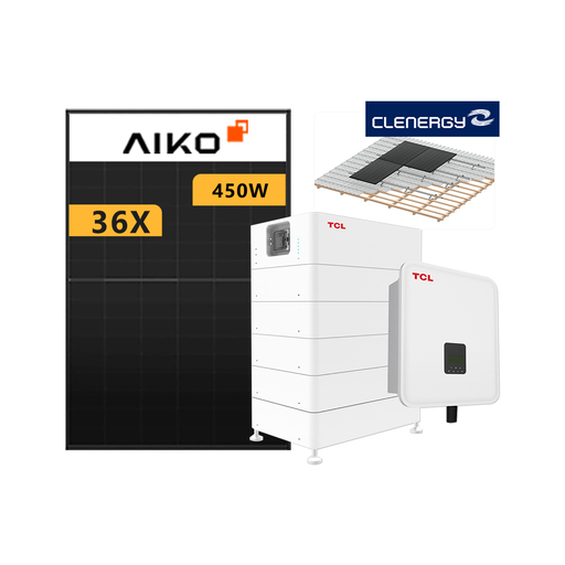 [0179003009P] Aktion-Set TCL RTH-10K Hybridwechselrichter mit TCL-R2-H6 17,28kWh Batteriesystem & 36 Stück 450W Solarmodule & PV-ezRACK 01DA Unterkonstruktion